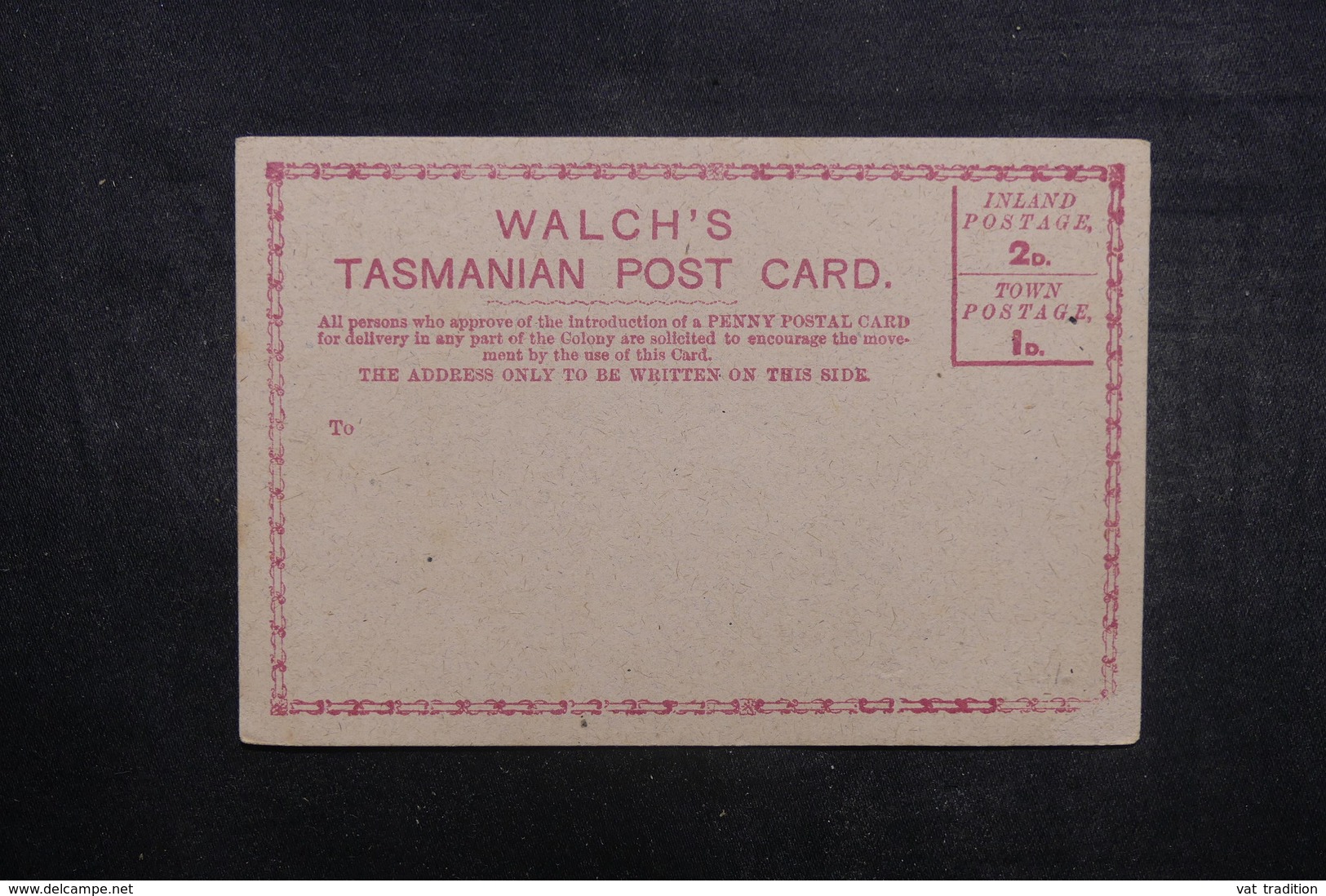 AUSTRALIE - Carte De Correspondance De Tasmanie Non Circulé - L 40604 - Lettres & Documents