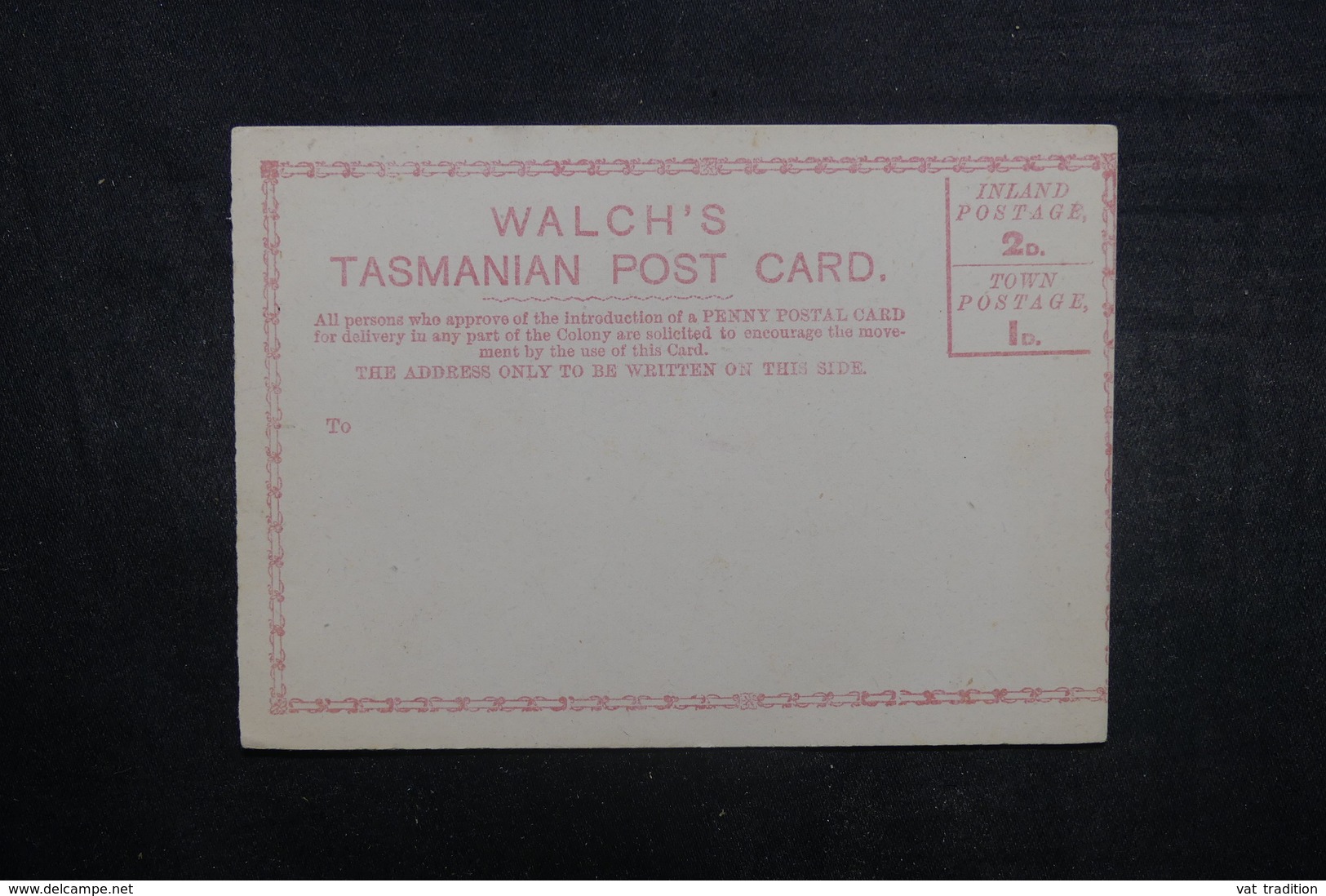 AUSTRALIE - Carte De Correspondance De Tasmanie Non Circulé - L 40605 - Covers & Documents