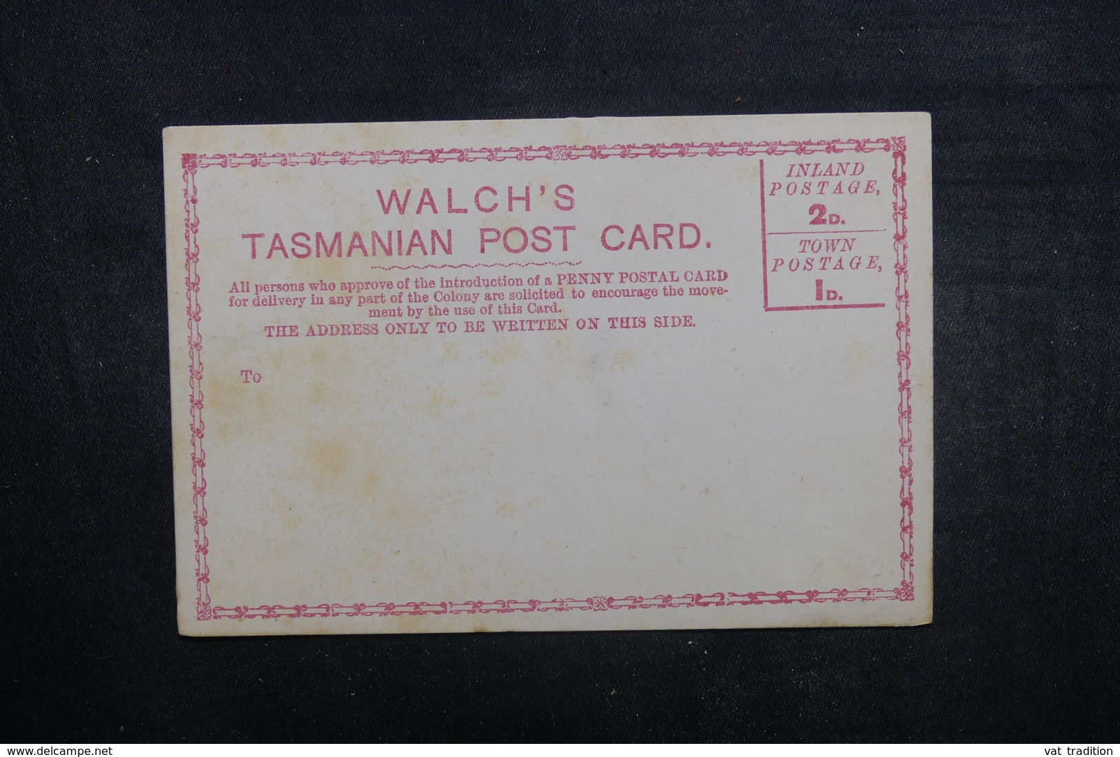 AUSTRALIE - Carte De Correspondance De Tasmanie Non Circulé - L 40606 - Cartas & Documentos