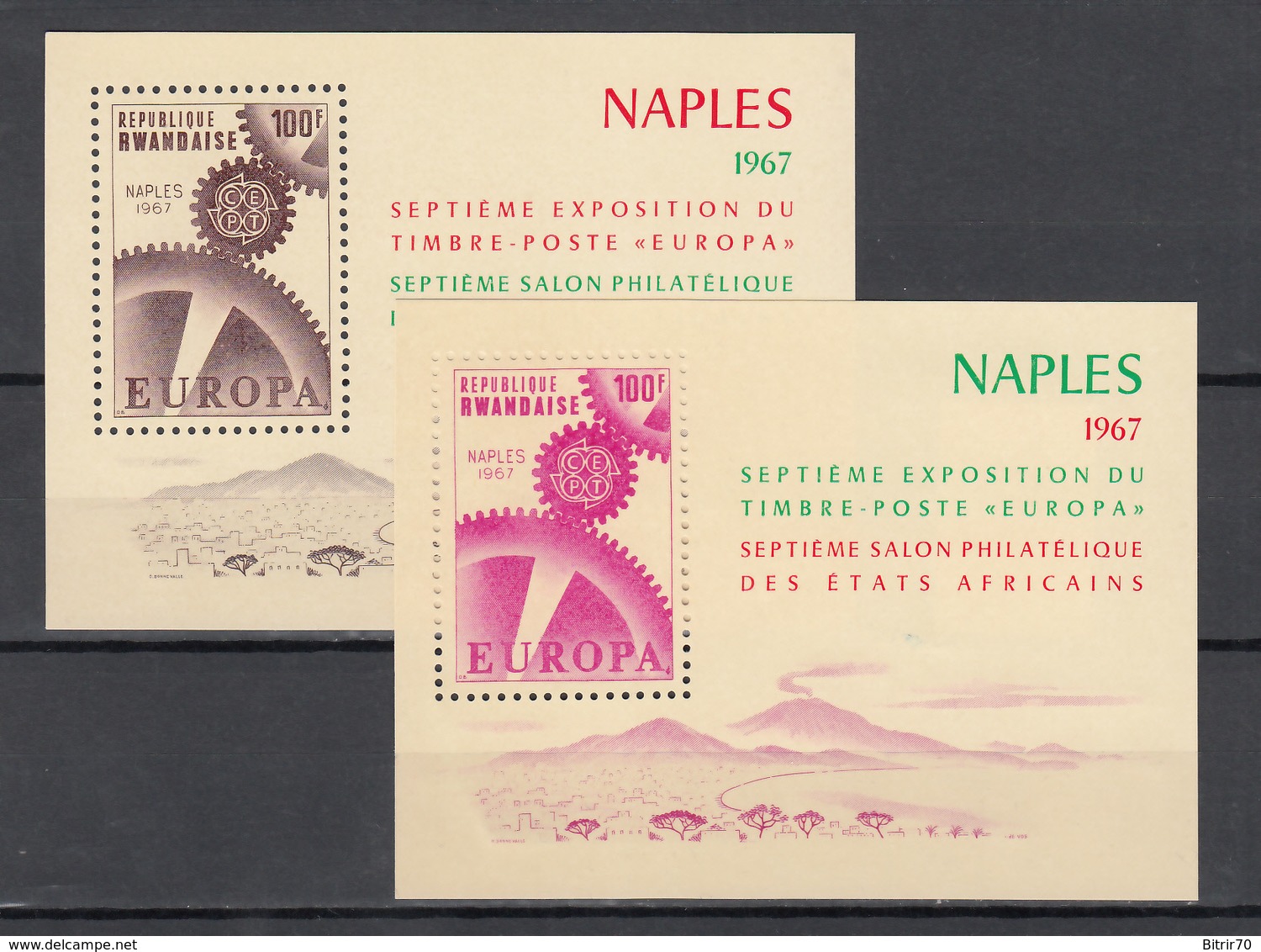 1967  Yvert Nº HB 8 / 9   MNH, Exposición De Sellos De Los Estados Africanos - Nápoles, "Europa" - Nuevos