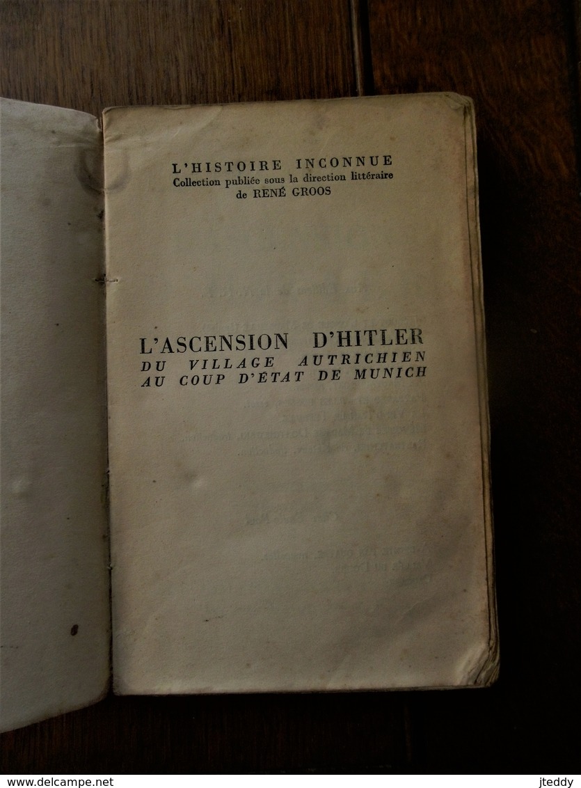 Lot 2stuks  Oud Boek 1937     L'  ASCENSION   D'  HITLER Par André  Beucler   ----en --- Krantenartikel 1957 - Francese