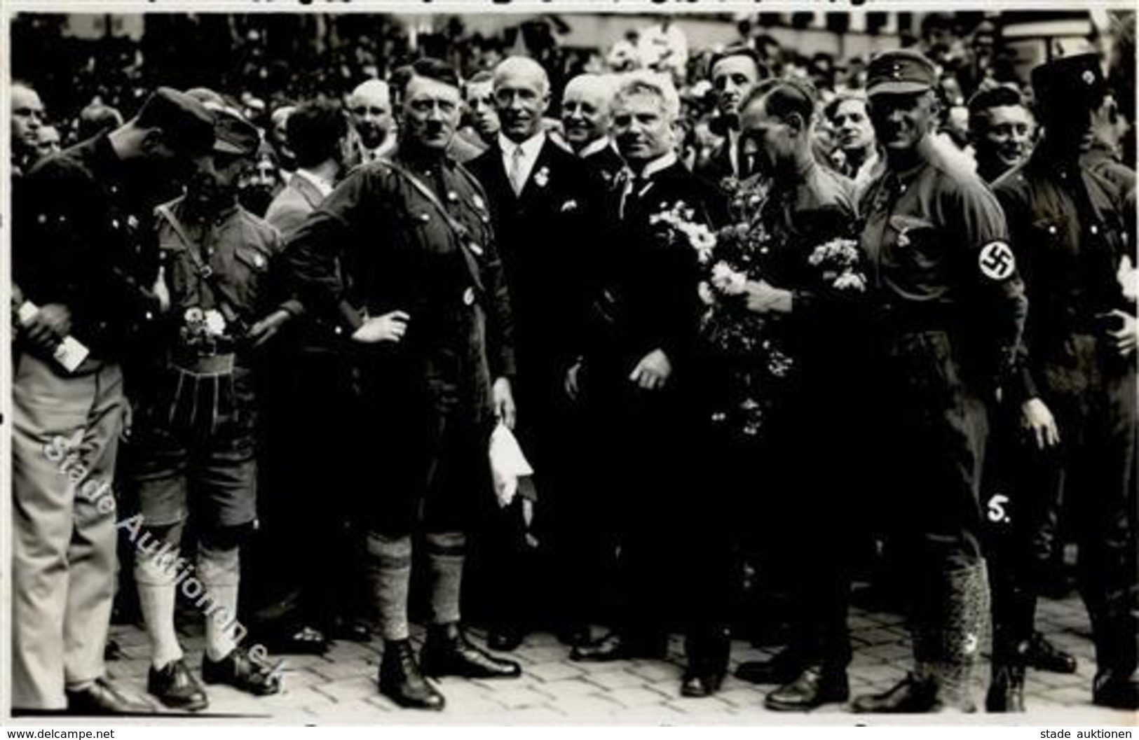 REICHSPARTEITAG NÜRNBERG 1927 WK II - Seltene Foto-Ak Mit HITLER - GOEBBELS Usw. - Hdschrftl. RPT Nürnberg 1927 I R!R! - Guerra 1939-45