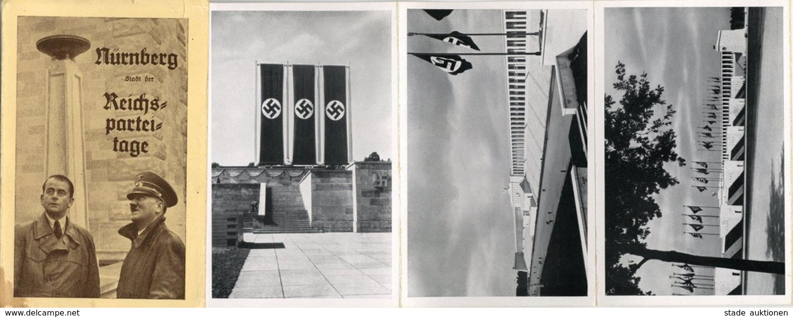REICHSPARTEITAG NÜRNBERG WK II - Kpl. 10er-Leporello Nürnberg Stadt Der Reichsparteitage (Umschlag Randmängel) Sonst I - Guerra 1939-45