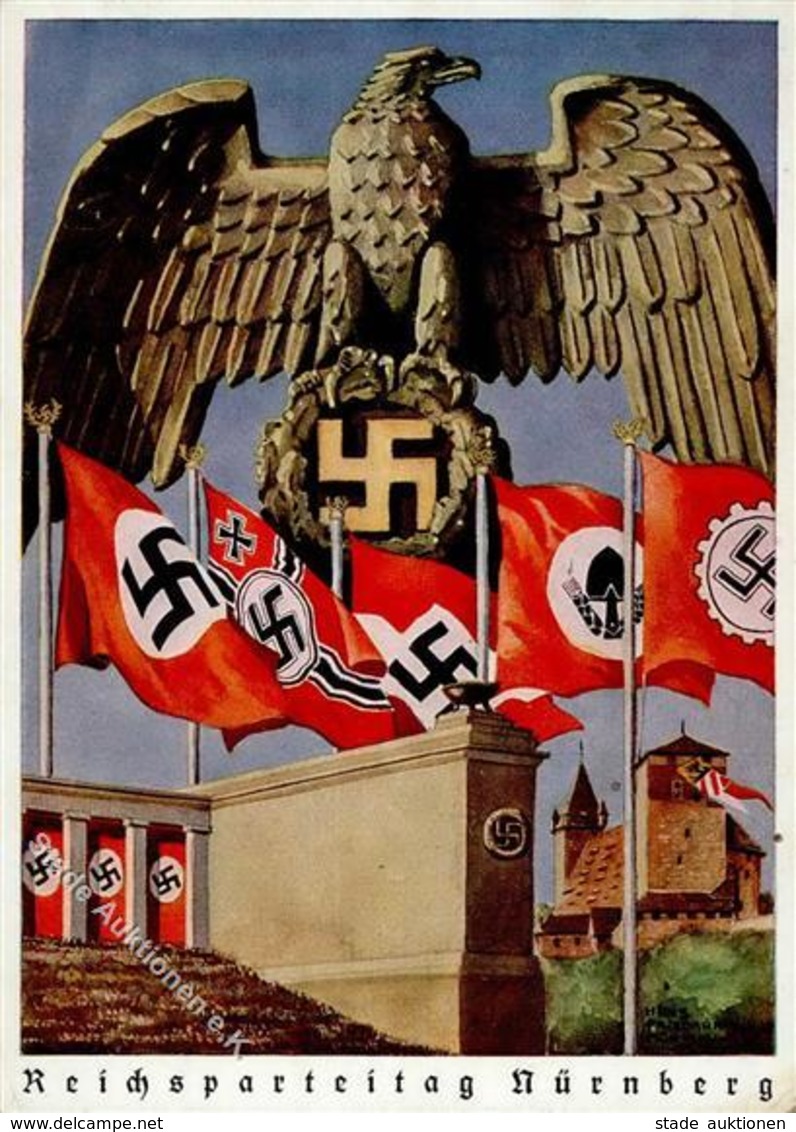 Reichsparteitag WK II Nürnberg (8500) 1938 Sign. Friedmann, Hans I-II (kl.Eckbug) - Guerra 1939-45