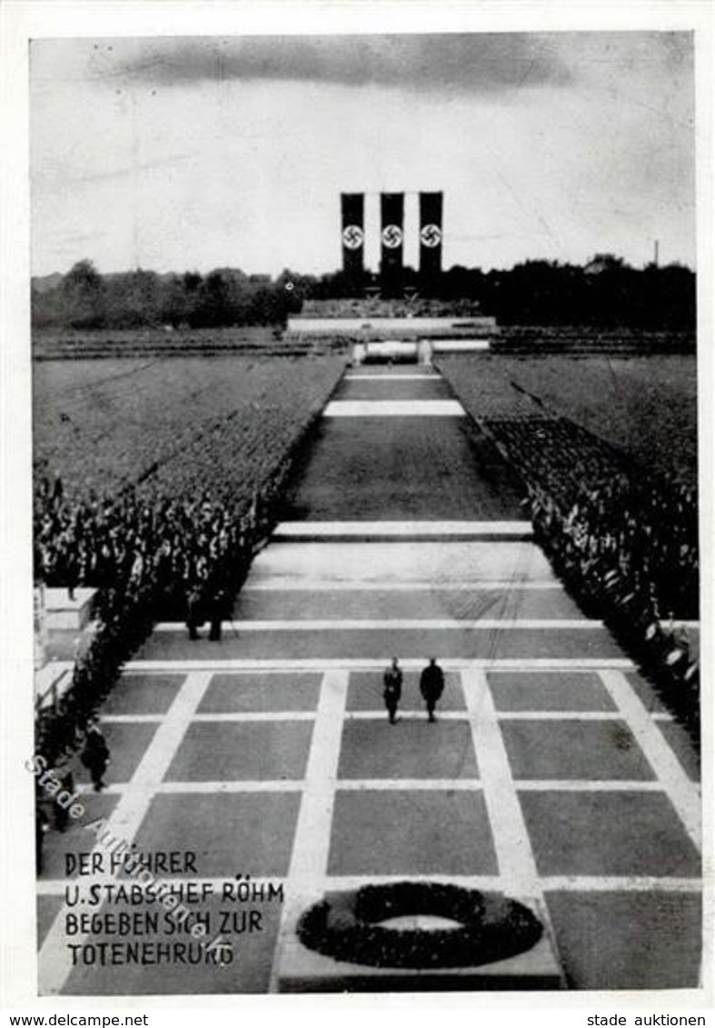 REICHSPARTEIG NÜRNBERG 1933 WK II - Dder Führer Und Stabschef Röhm Begeben Sich Zur Totenehrung I - Guerra 1939-45