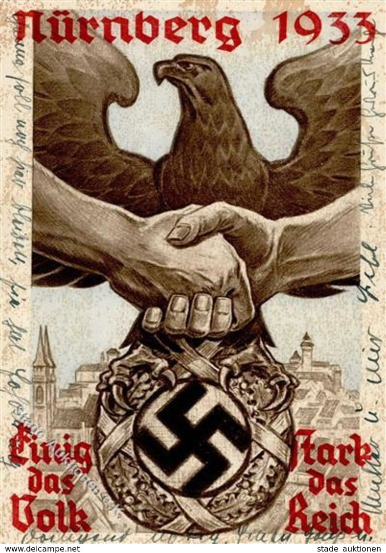REICHSPARTEIG NÜRNBERG 1933 WK II - Festpostkarte Mit S-o I-II - Guerre 1939-45