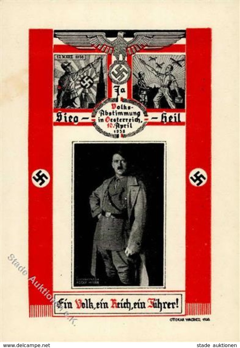 WIEN WK II - SIEG HEIL! Volksabstimmung Österreich 10.April 1938 I - Guerre 1939-45