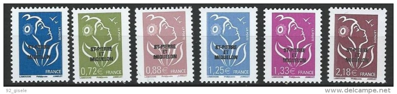 SPM YT 918 à 923 " Marianne De Lamouche " 2008 Neuf** - Nuevos