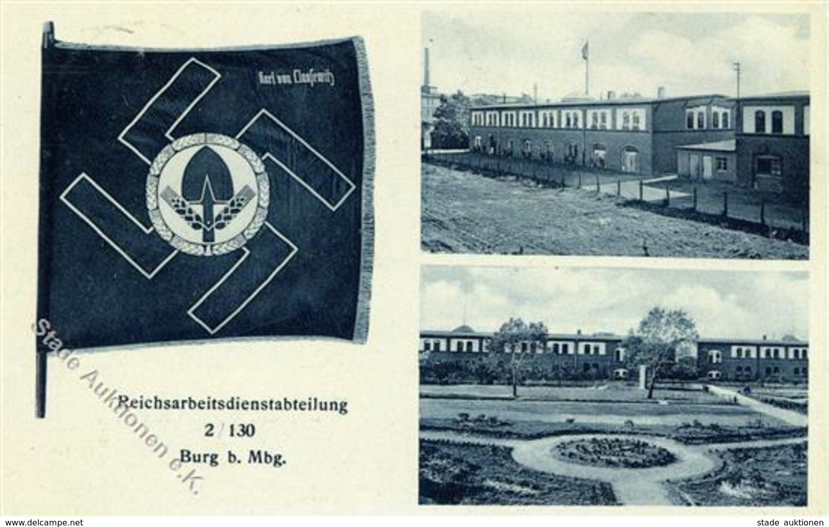 RAD WK II - Reichsarbeitsdienstabteilung 2/130 BURG Bei Magdeburg I-II - Weltkrieg 1939-45