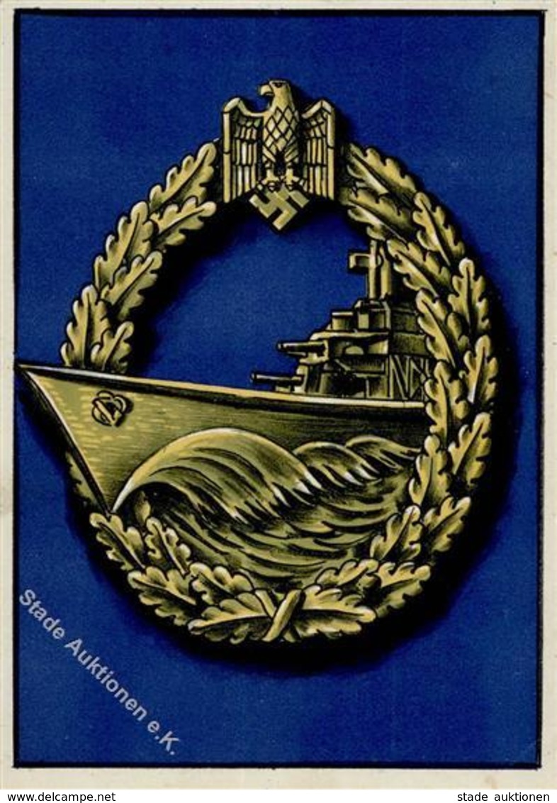 WHW WK II Zerstörer Kriegsabzeichen AK  I-II - Guerre 1939-45