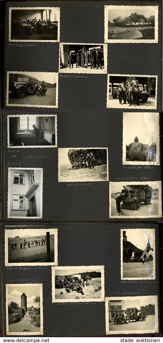WK II Album Mit über 180 Fotos Div. Formate U.a. Reichsautobahn RAD Flugzeug Militär Usw. I-II Aviation - Guerra 1939-45
