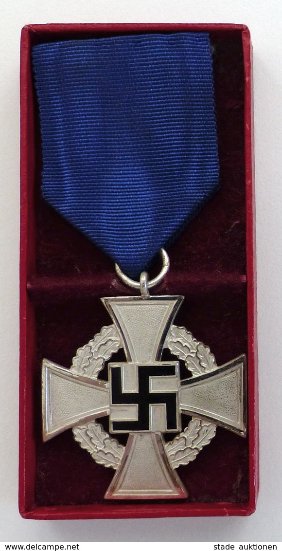 WK II Orden Für Treue Dienste 25 Jahre Silber Am Band Mit Schatulle I-II - Guerra 1939-45