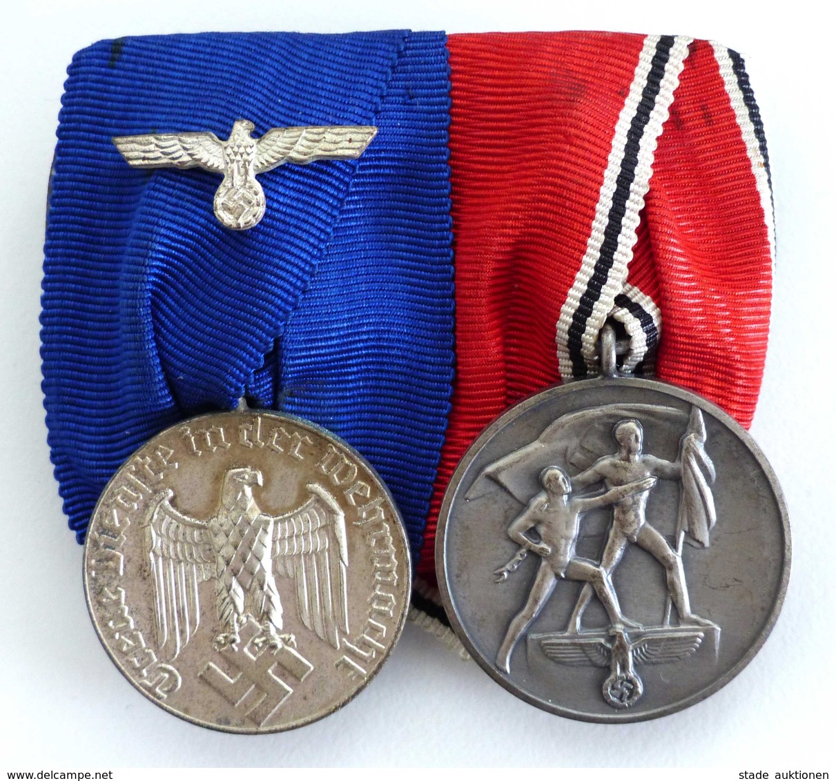 WK II Orden Spange Mit 2 Medaillen 1x Treue Dienste In Der Wehrmacht 1x Sudetenlandmedaille I-II - Guerre 1939-45