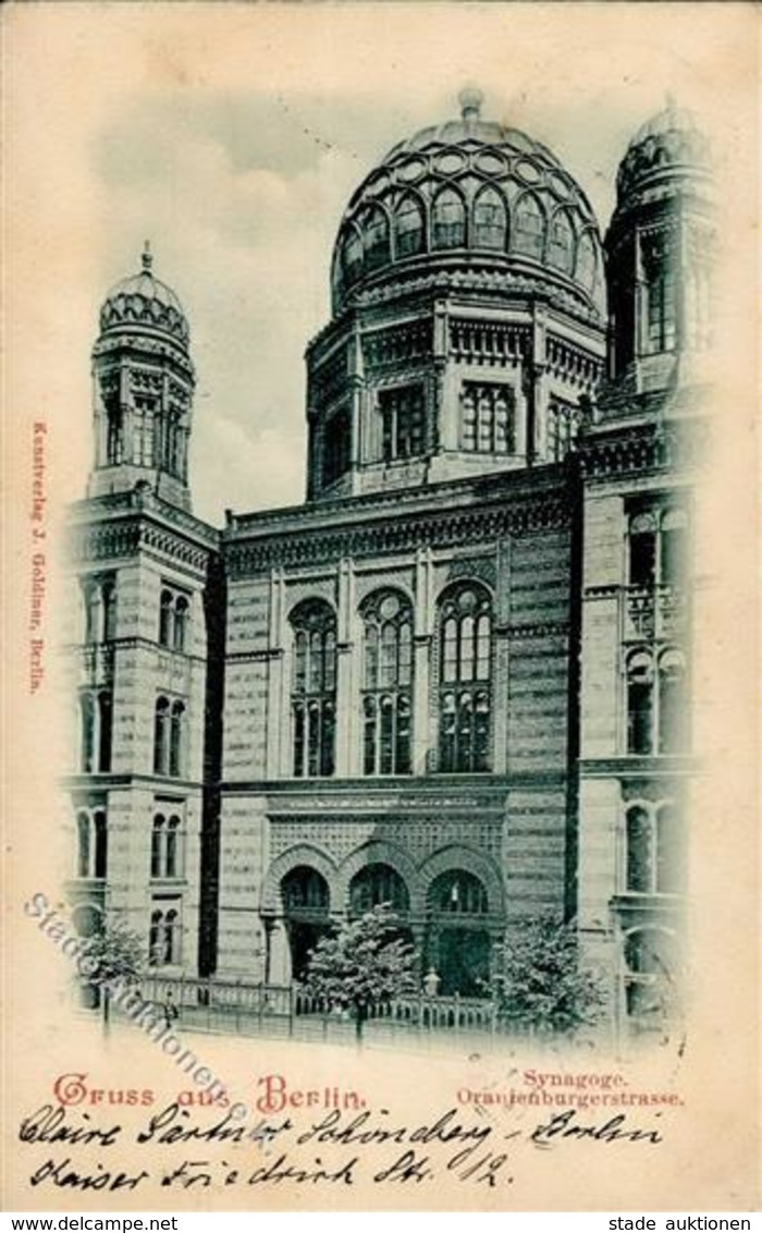 Synagoge Berlin Mitte (1000) 1899 I-II Synagogue - Judaisme