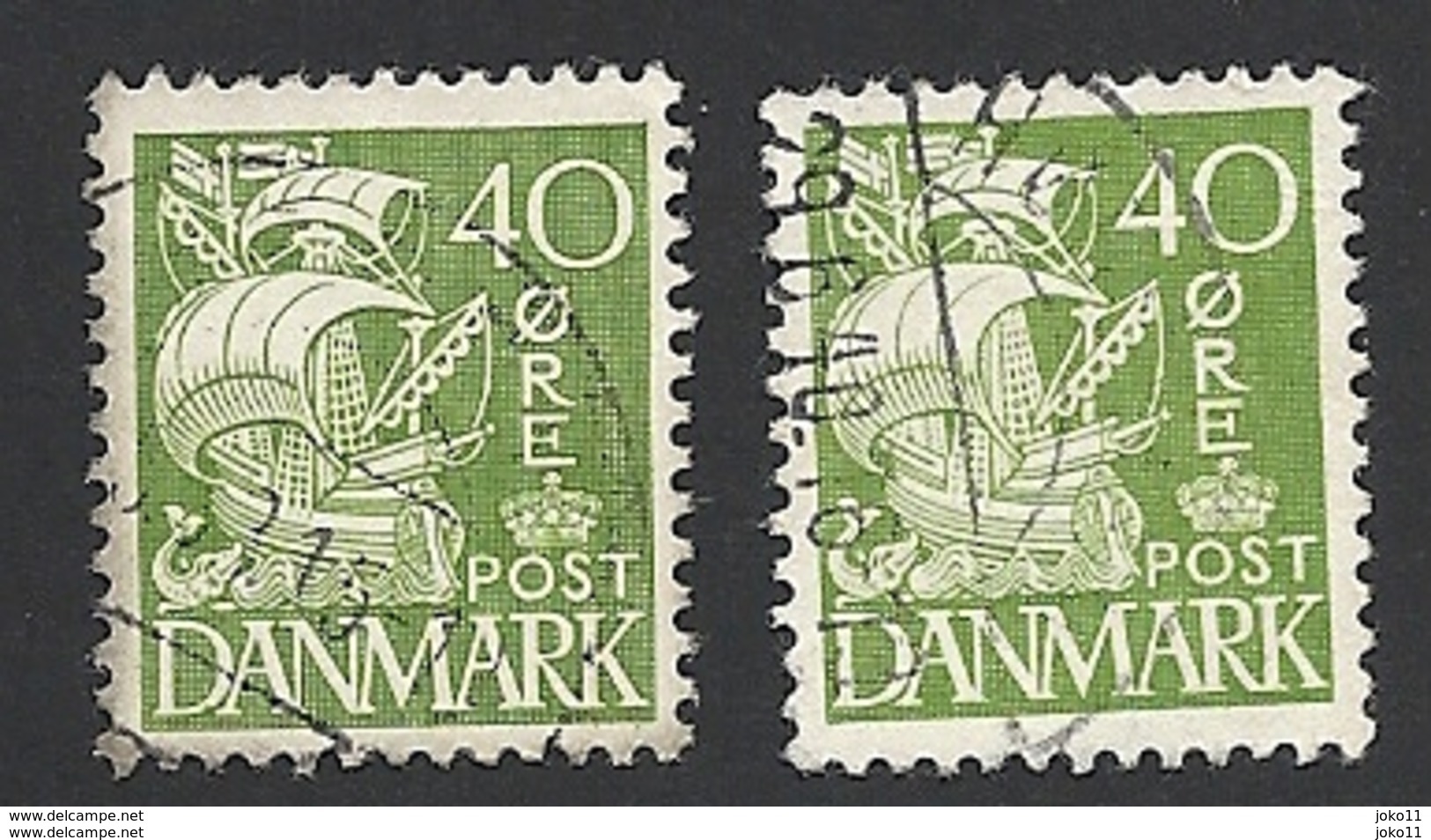 Dänemark 1933, Mi.-Nr. 207, Type I + II, Gestempelt - Gebraucht