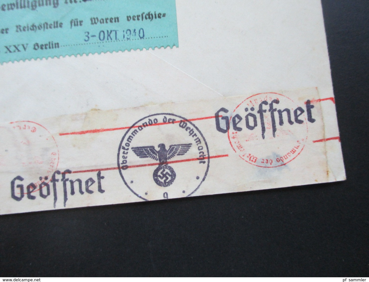 Slowakei 1939 Flugpostmarken Nr. 48 - 53 Satzbrief Einschreiben / Expressbrief / Luftpost Donaupost OKW Zensur