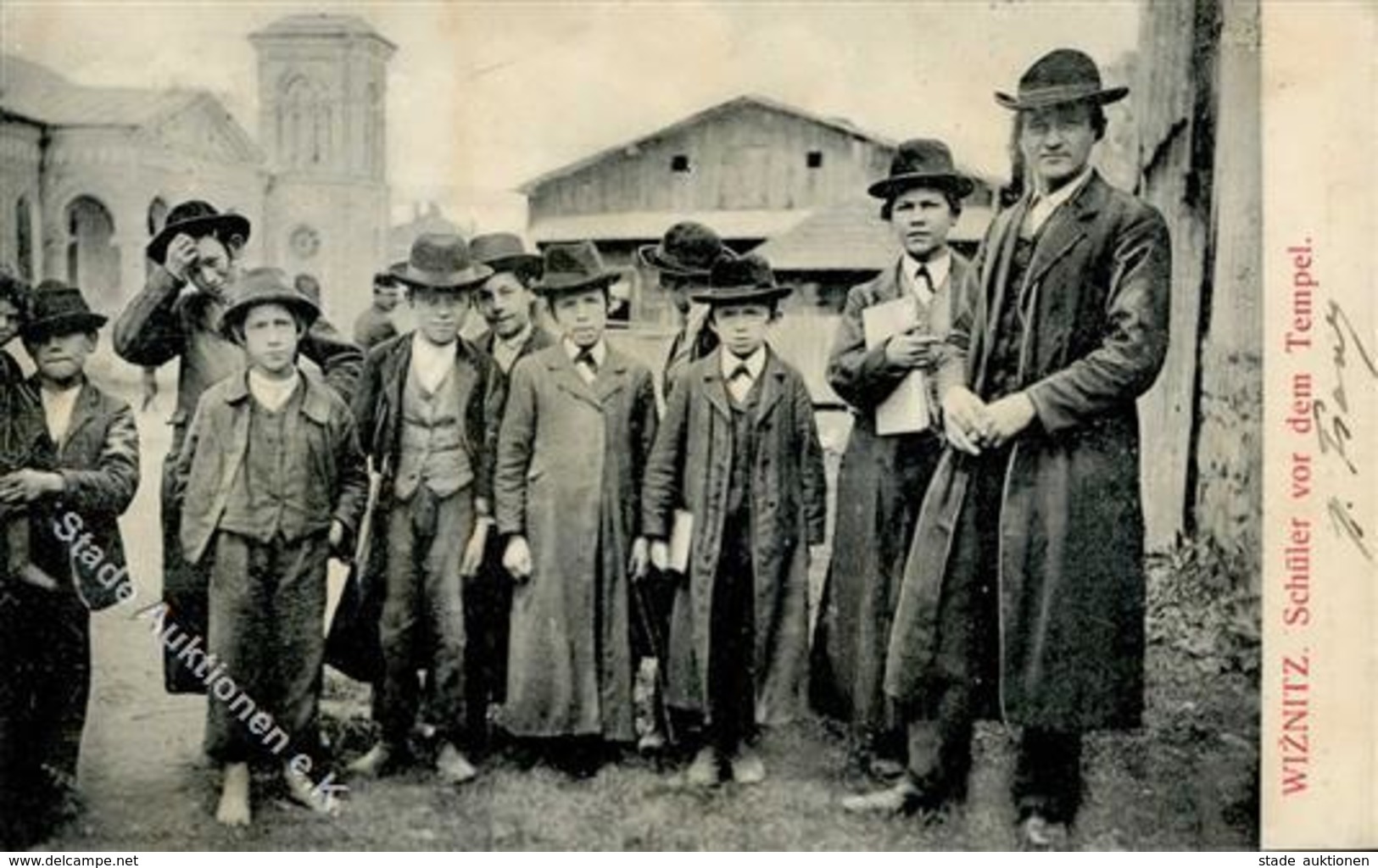 Judaika - WIZNITZ - Jüdische Schüler Vor Dem Tempel I Judaisme - Judaísmo