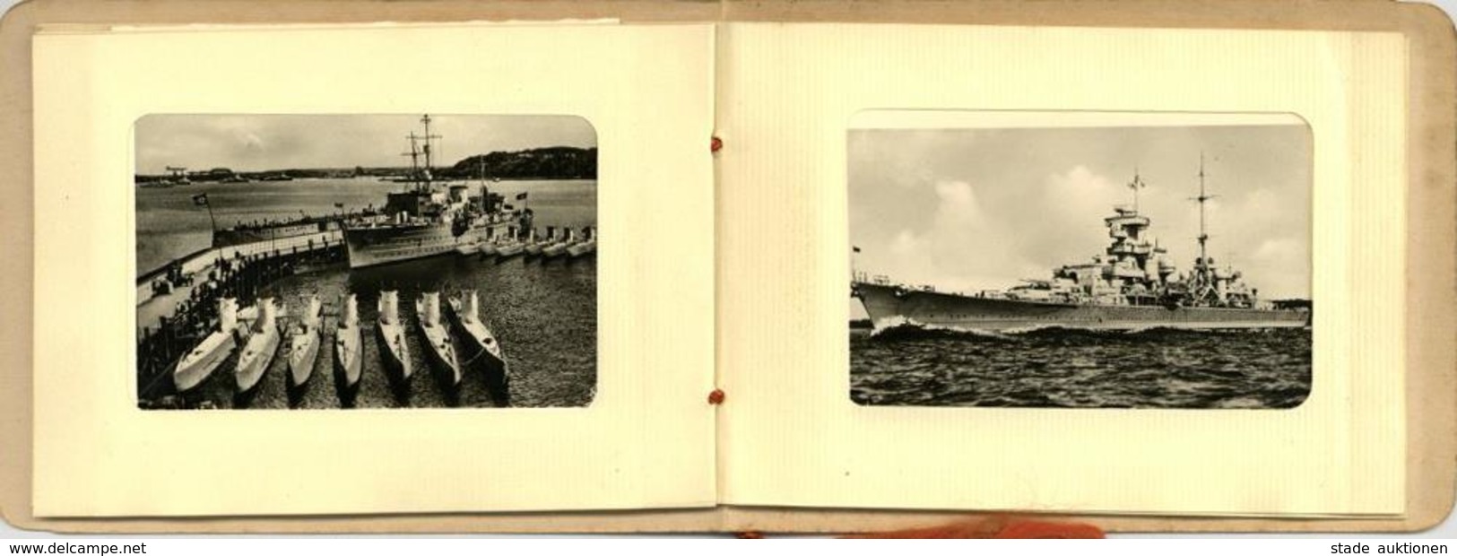Schiff Kreuzer WK II Die Deutsche Flotte Kleines Fotoalbum Mit 12 Fotos I-II (fleckig) Bateaux Bateaux - Warships