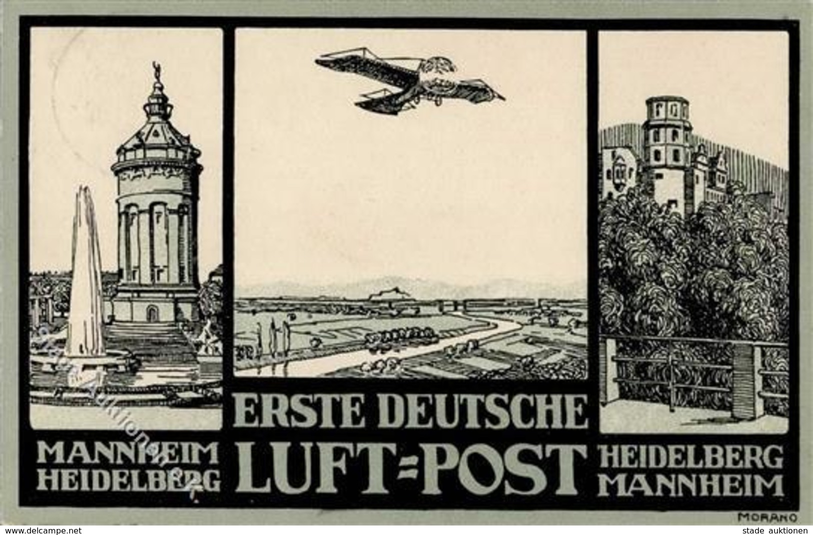 FLUGPOST HEIDELBERG-MANNHEIM 19.5.1912 - S-o Auf So-Karte I - Other & Unclassified
