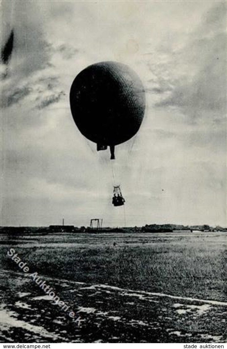 Ballon Düsseldorf (4000) Luftschiffer Ersatz Abtlg. Foto AK I-II - Fesselballons