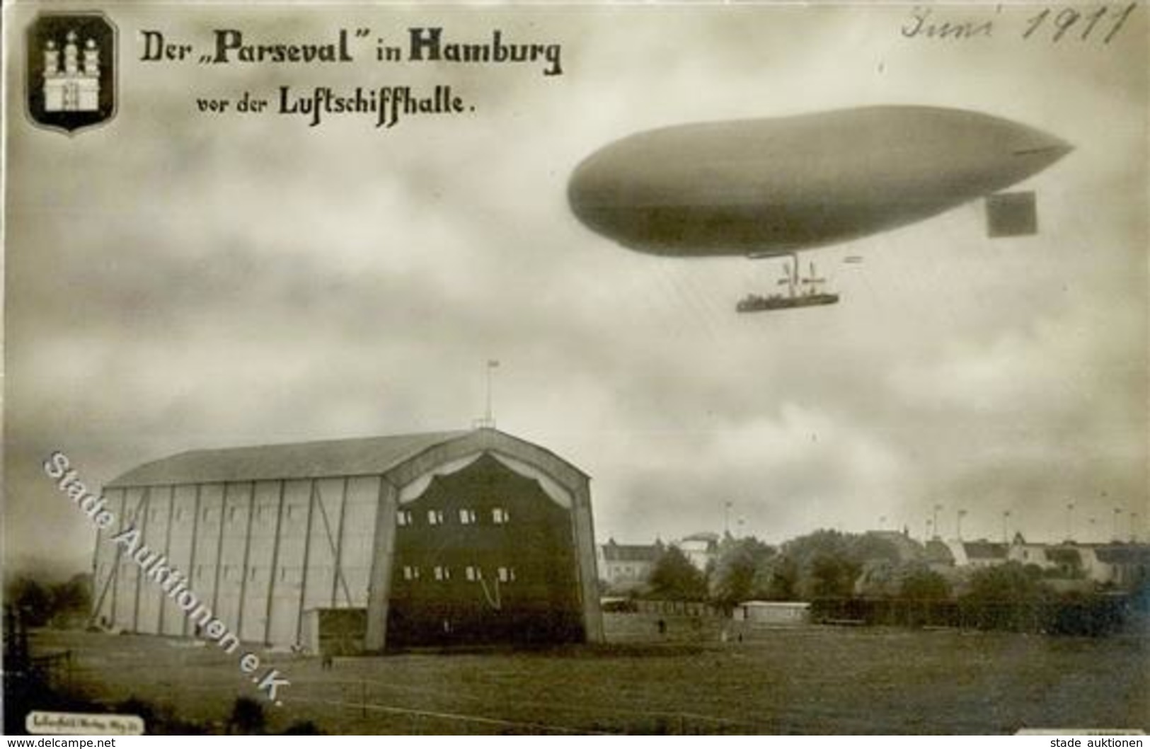 Parseval Hamburg (2000) Vor Der Luftschiffhalle Foto-Karte I-II - Aeronaves