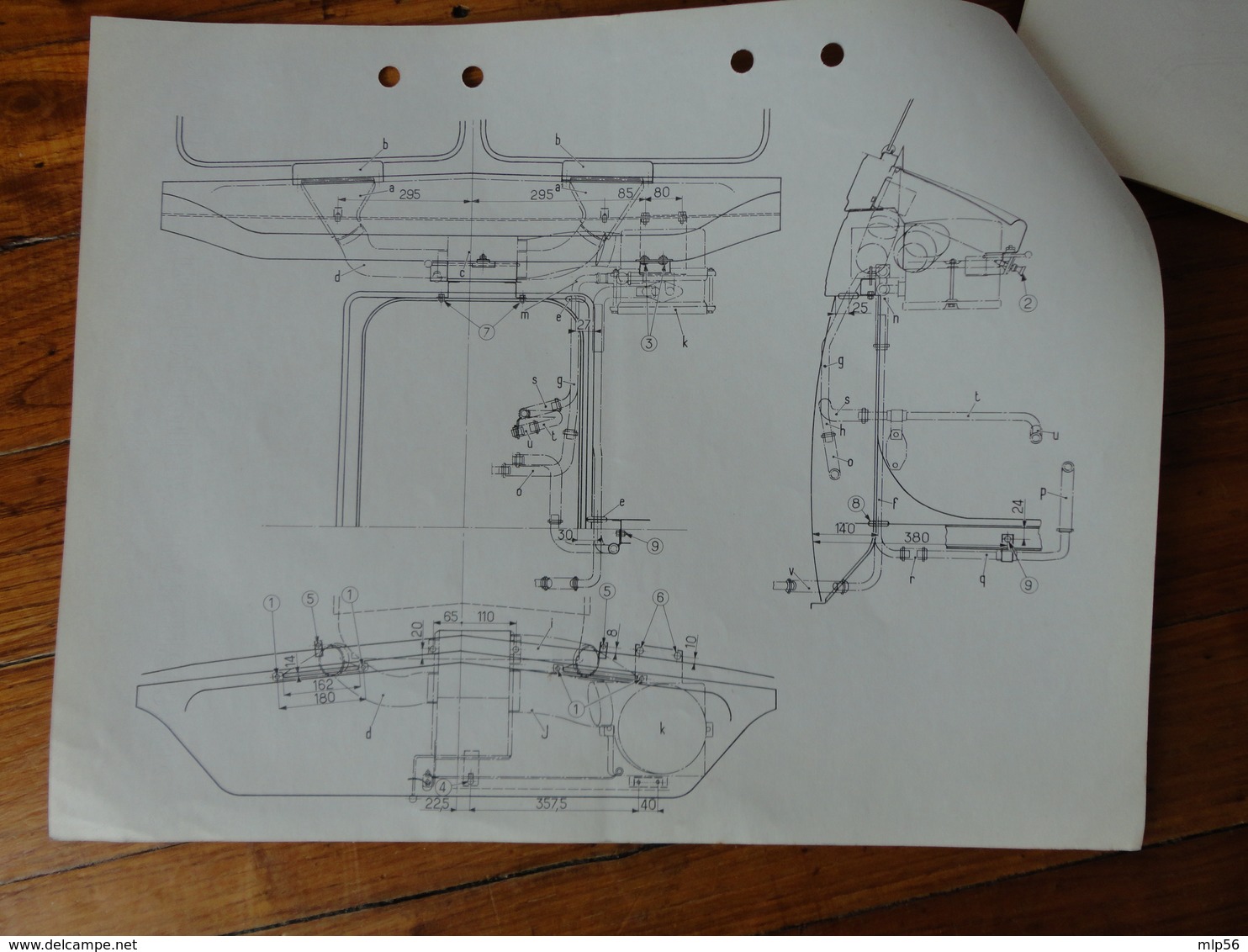 CAMION PEUGEOT D 4 B Et D 4 BD N ESSENCE ET DIESEL  FICHE TECHNIQUE CHAUFFAGE SOFICA  8 FEUILLES - Camions