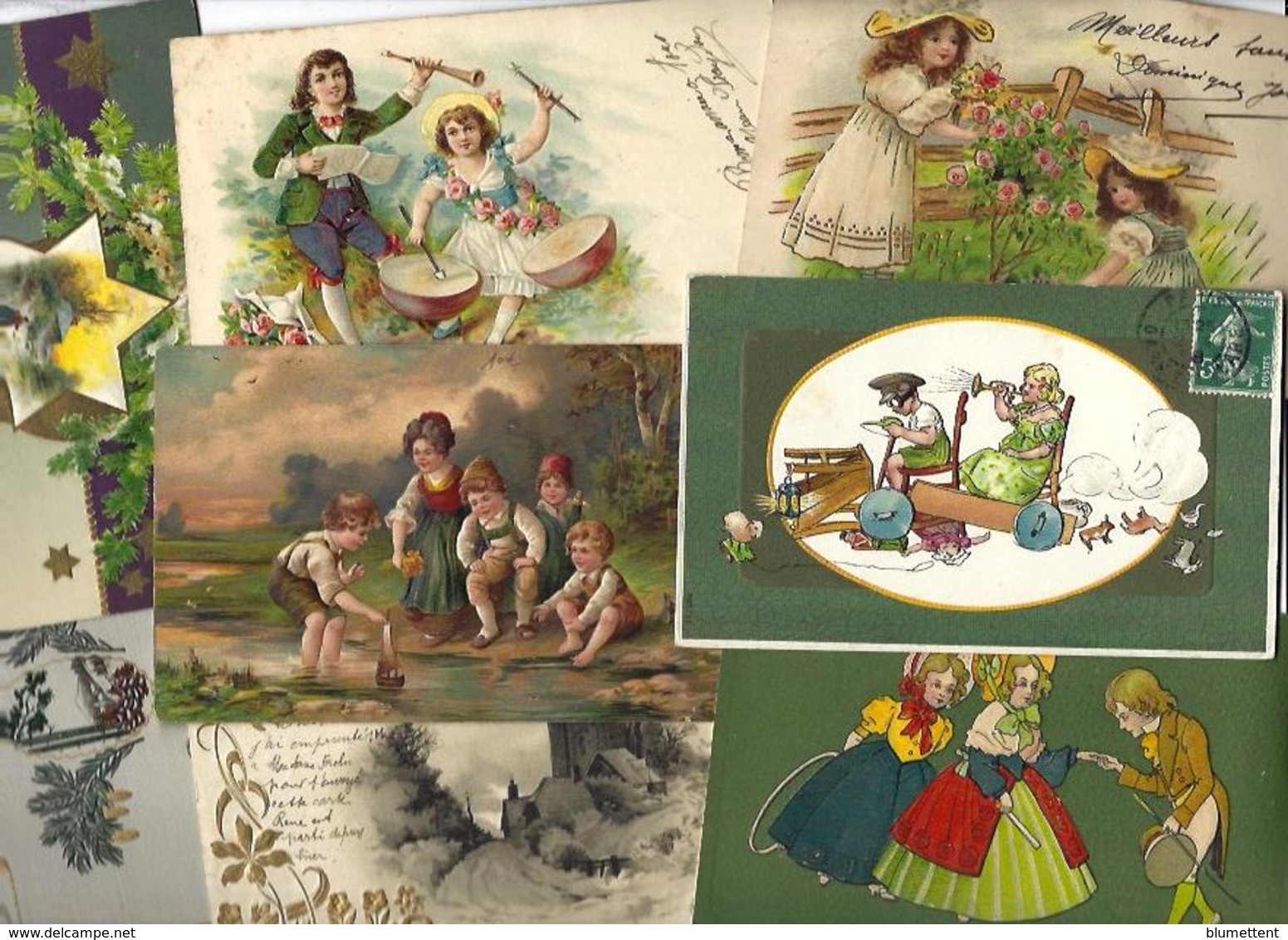 Lot 2030 De 10 CPA Fantaisies Gaufrées Embossed Illustrateurs Déstockage Pour Revendeurs Ou Collectionneurs - 5 - 99 Postcards