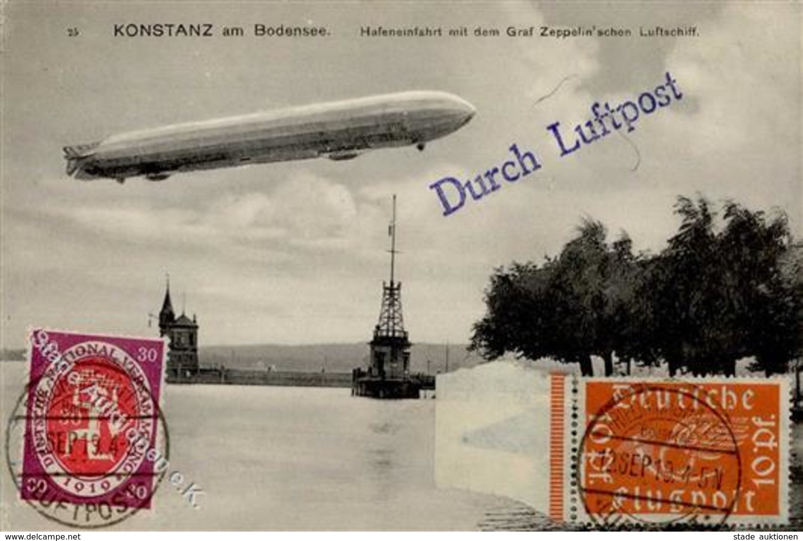 Zeppelin Konstanz (7750) Flugpost   191 I-II Dirigeable - Dirigeables