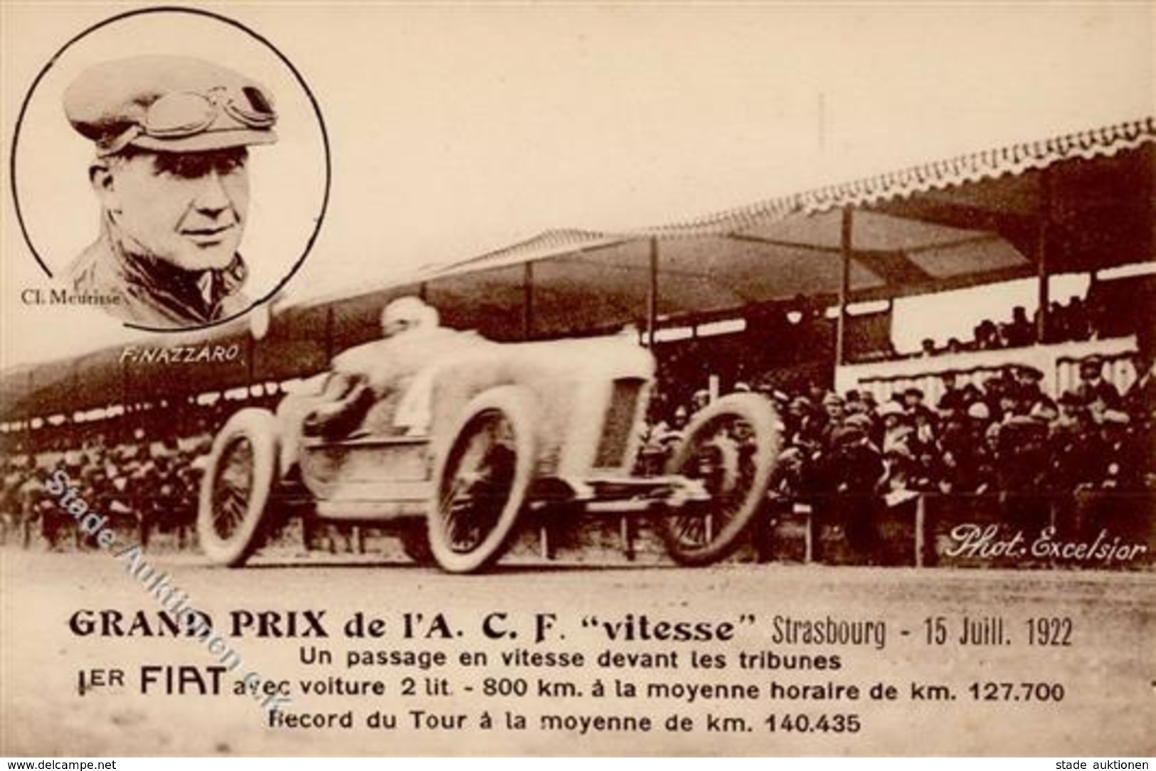 Motorsport Strasbourg (67000) Frankreich Meurisse, Cl. Grandprix De 1'A. C.F. Vitesse I-II - Sonstige & Ohne Zuordnung