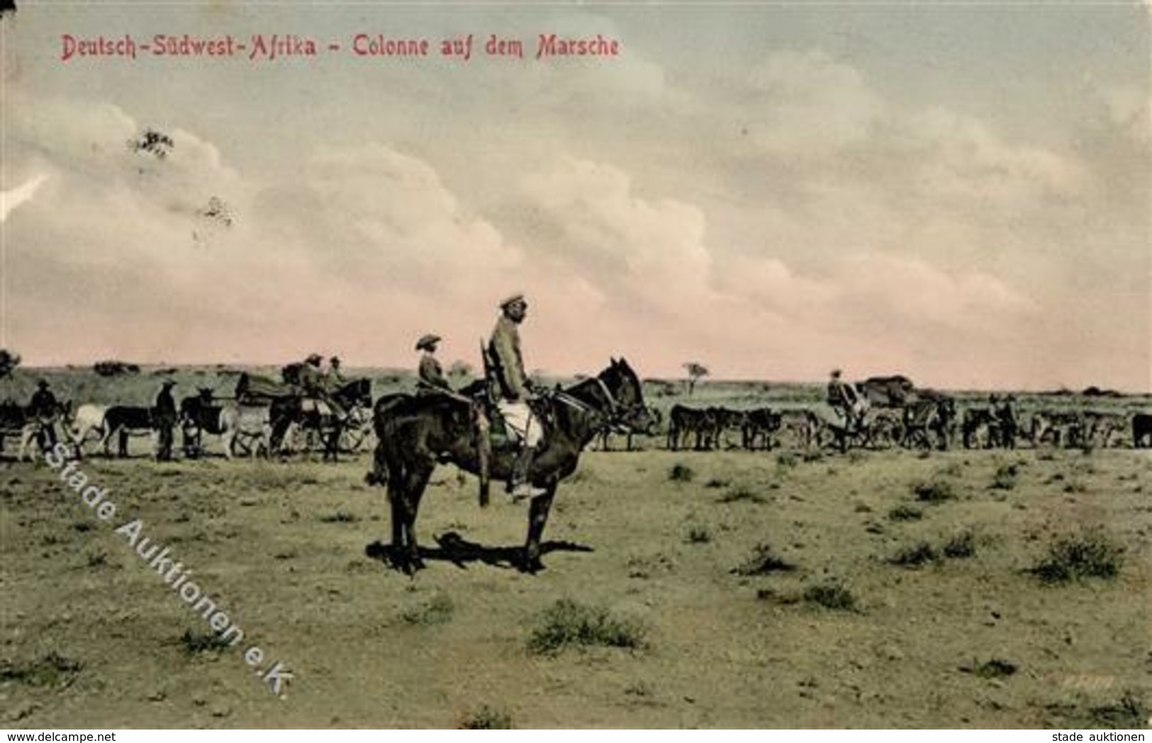 Kolonien Deutsch Südwestafrika Kolonne Auf Dem Marsch I-II (fleckig) Colonies - Histoire