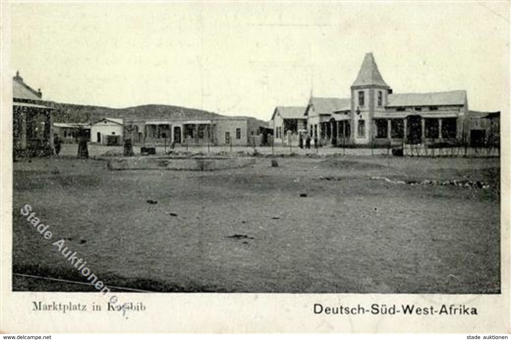 Kolonien Deutsch Südwestafrika Marktplatz In Karibib I-II (Marke Entfernt) Colonies - Historia