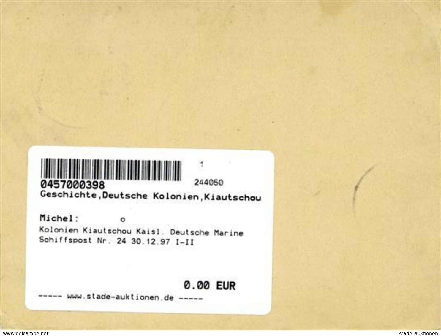 Kolonien Kiautschou Kaisl. Deutsche Marine Schiffspost Nr. 24 30.12.97 I-II Colonies - Sin Clasificación