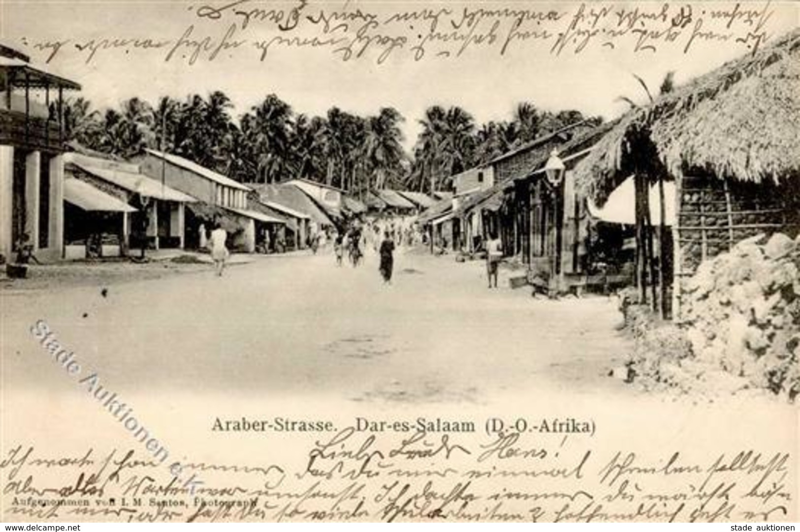 Kolonien Deutsch-Ostafrika Dar-es-Salaam Araber Straße Stpl. Dar-Es-Salaam 27.6.05 I-II Colonies - Sin Clasificación