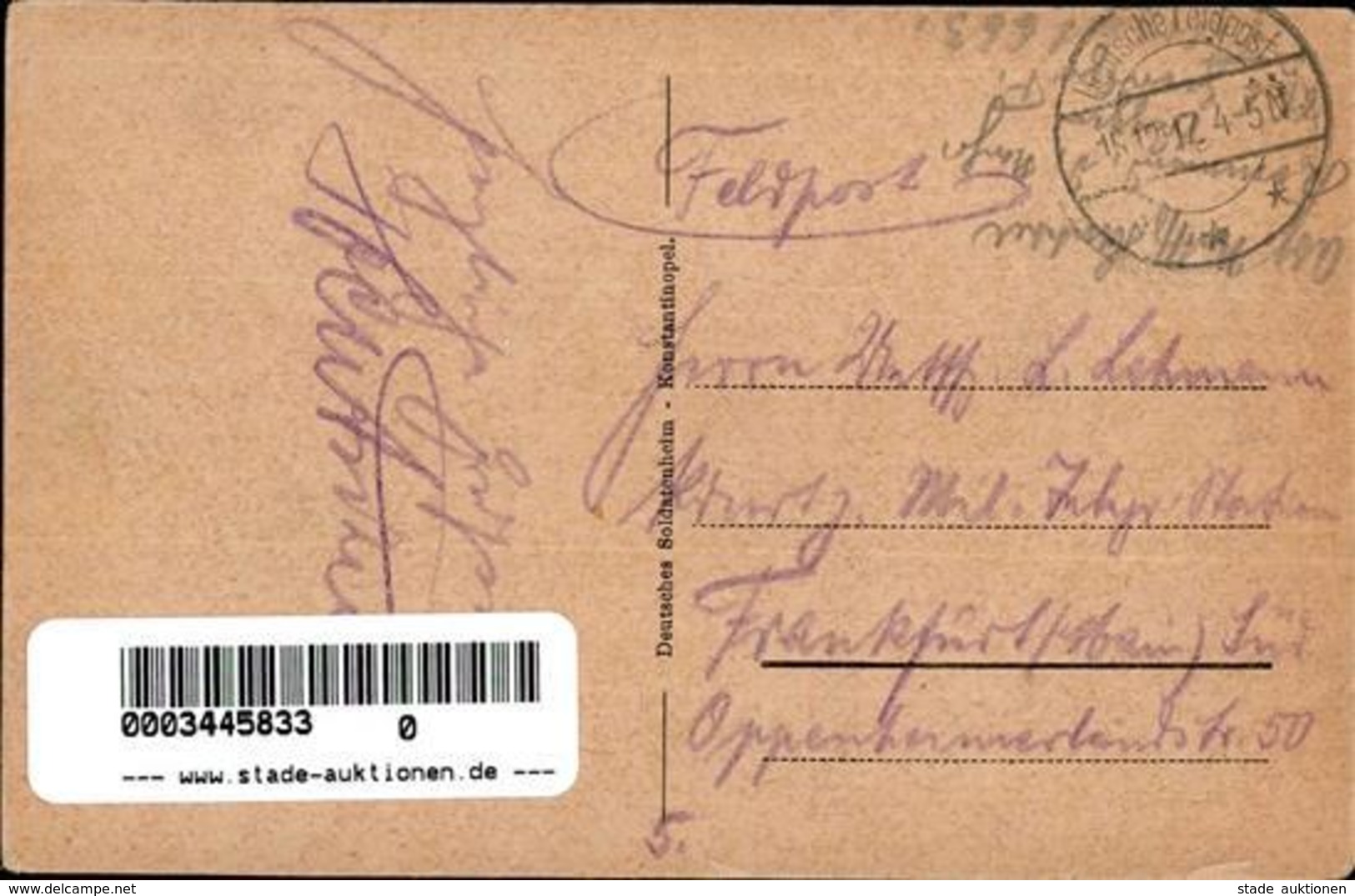 Kolonien Deutsche Post Türkei Konstantinopel Sophienkirche 1917 I-II Colonies - Unclassified