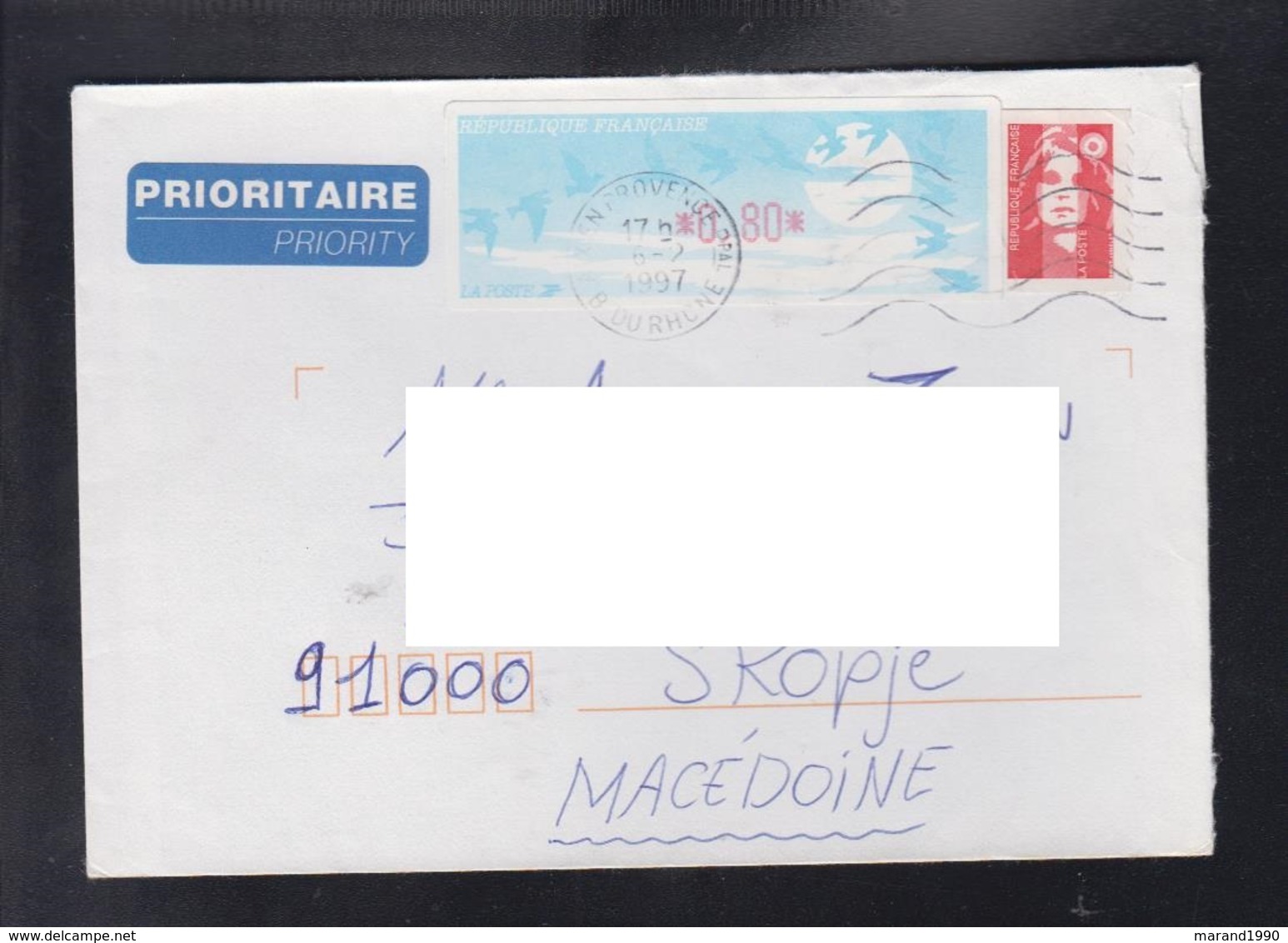 FRANCE COVER / REPUBLIC OF MACEDONIA ** - 1997-2004 Marianne Of July 14th