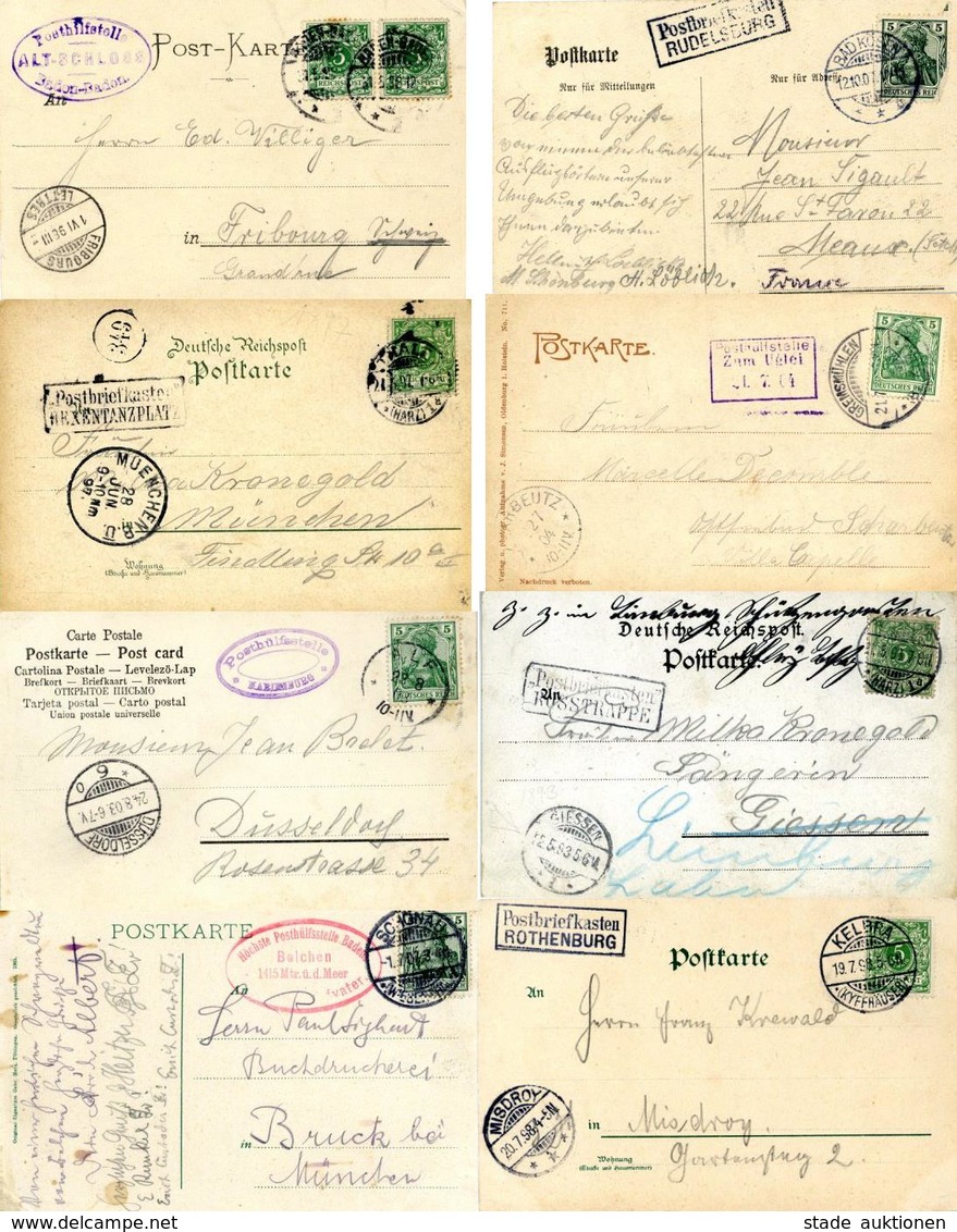 Postwesen Lot Mit 30 Ansichtskarten Mit Posthilfsstempel Meist 1900 - 1920 I-II - Poste & Facteurs