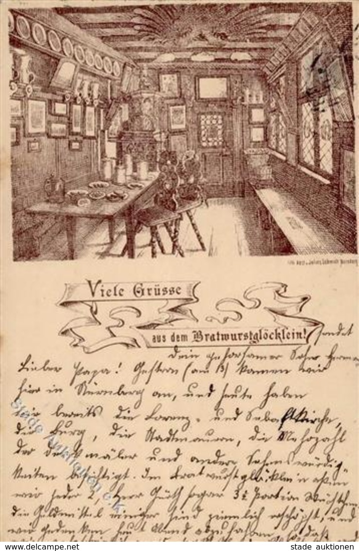 Vorläufer 1886 Nürnberg (8500) Bratwurstglöcklein I-II - Otros & Sin Clasificación