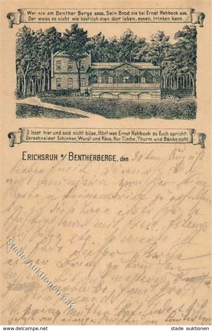 Vorläufer 1891 Erichsruh Am Bentherberg Bei Hannover I-II - Sonstige & Ohne Zuordnung