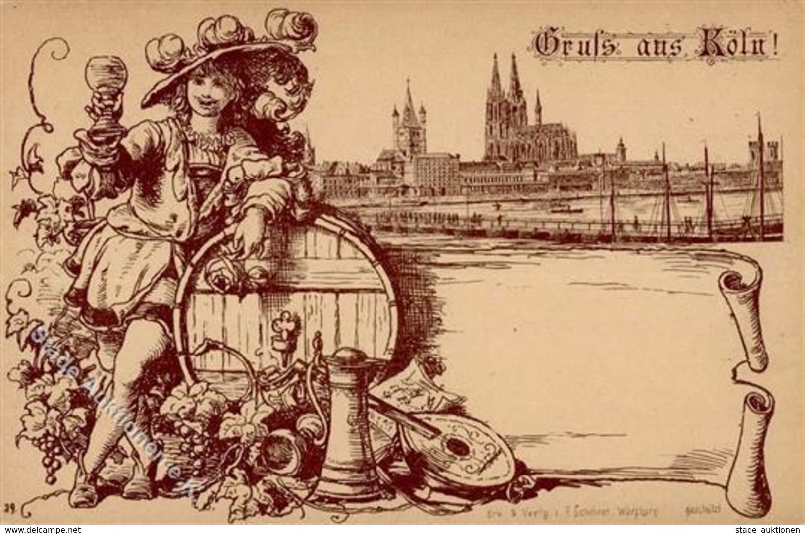 Vorläufer KÖLN SCHEINER Würzburg Nr. 39, Circa 1887 I-II R! - Otros & Sin Clasificación