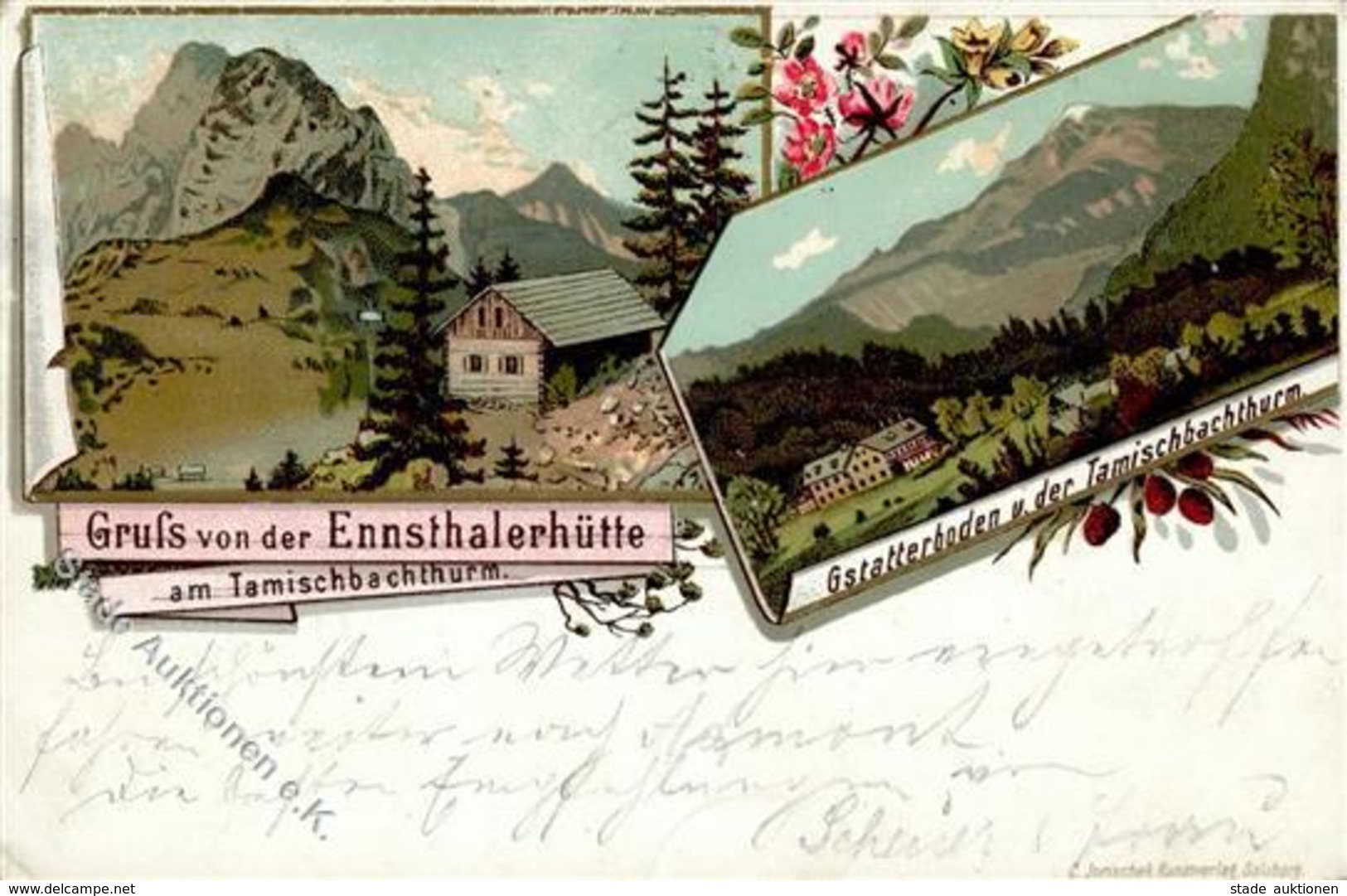 Berghütte Ennsthalerhütte Am Tamischbachturm 1896 I-II Cabane - Sonstige & Ohne Zuordnung
