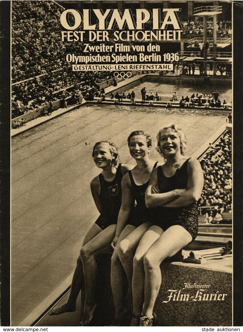 Olympiade 1936 Berlin 2 Broschüren Illustrierter Film Kurier 1x Fest Der Schönheit U. 1x Fest Der Völker Gestaltung Rief - Juegos Olímpicos