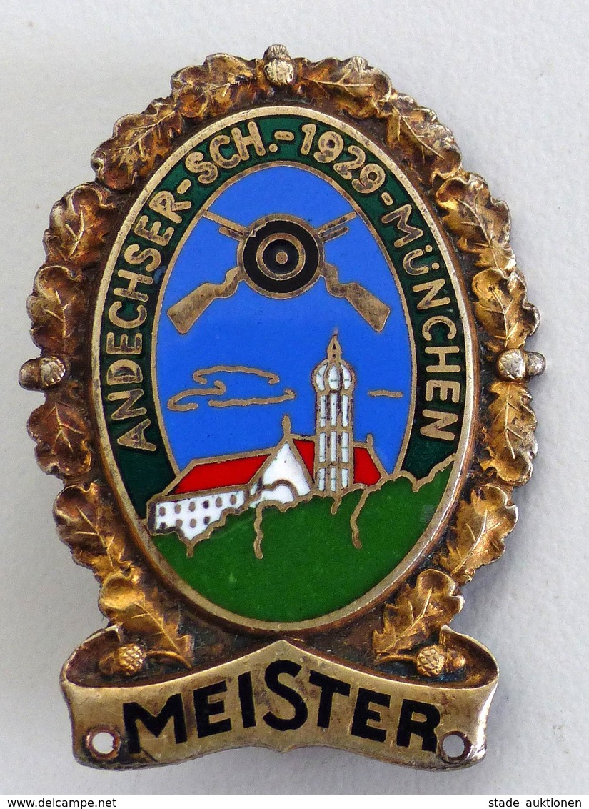 Schützen Andechs (8138) Anstecknadel Meister 1929 I-II - Otros & Sin Clasificación