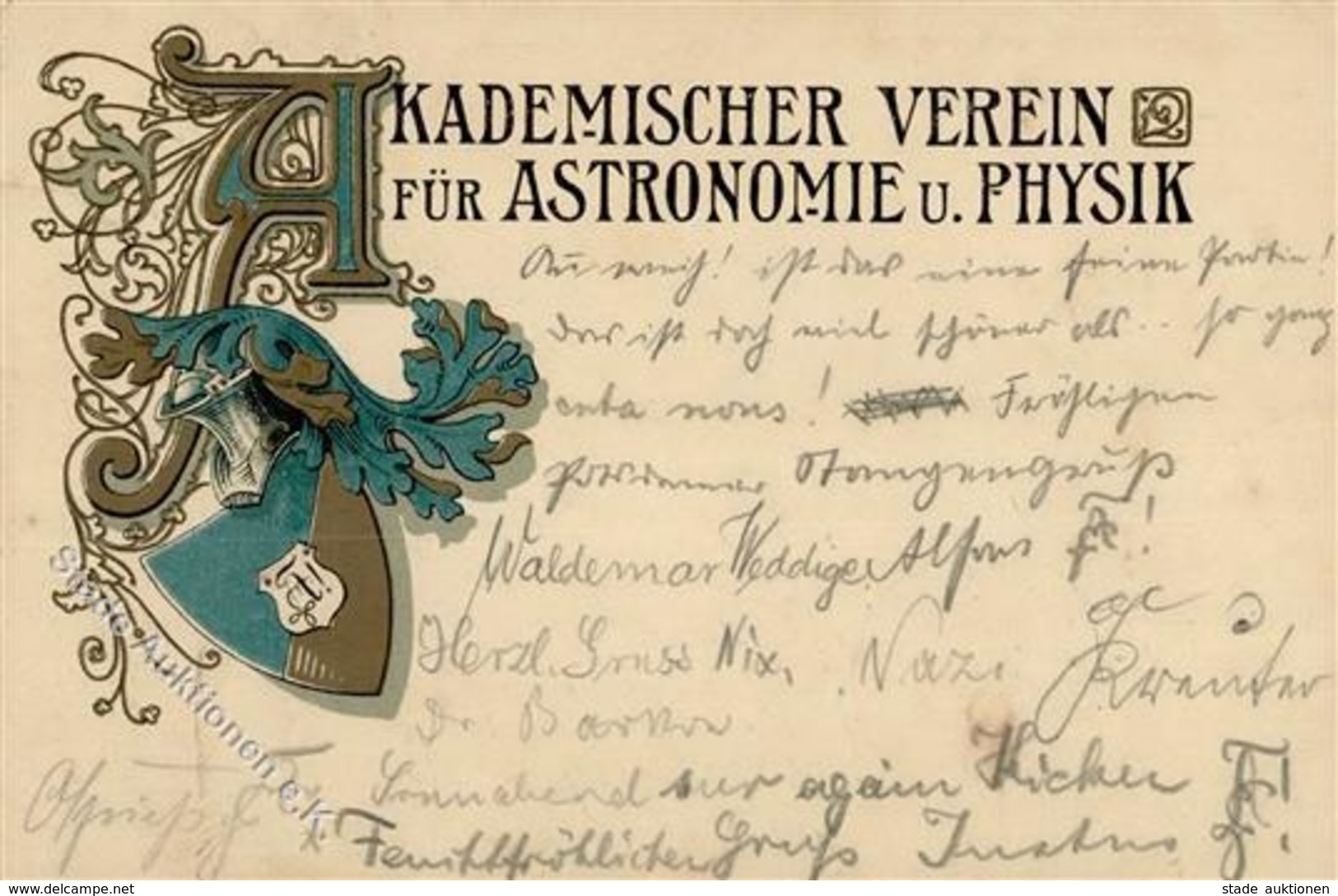 Studentika Berlin (1000) Akademischer Verein Für Astronomie U. Physik 1907 I-II - Ecoles