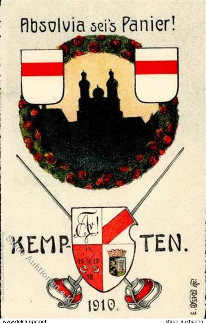 Studentika KEMPTEN - Sign. Künstlerkarte I - Ecoles