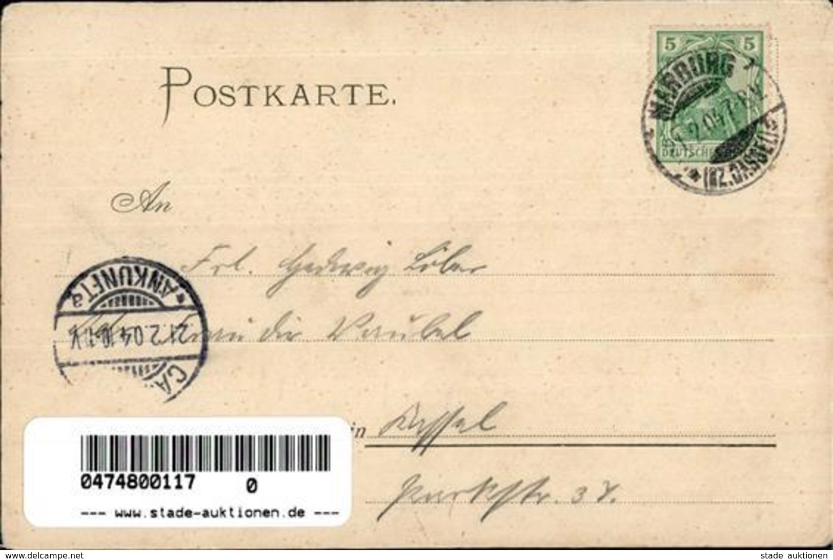 Studentika Marburg (3550) Germania Sei's Panier 1904 I-II - Ecoles