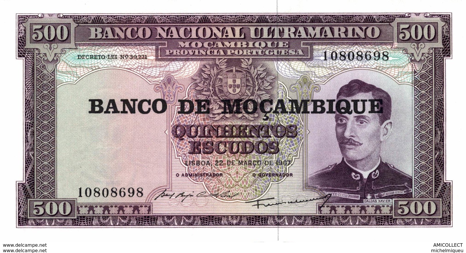 6345-2019    BILLET    MOZAMBIQUE - Mozambico