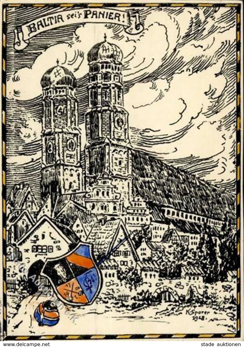 Studentika MÜNCHEN - Künstlerkarte Sign. K.Sporer 1928 I - Schools