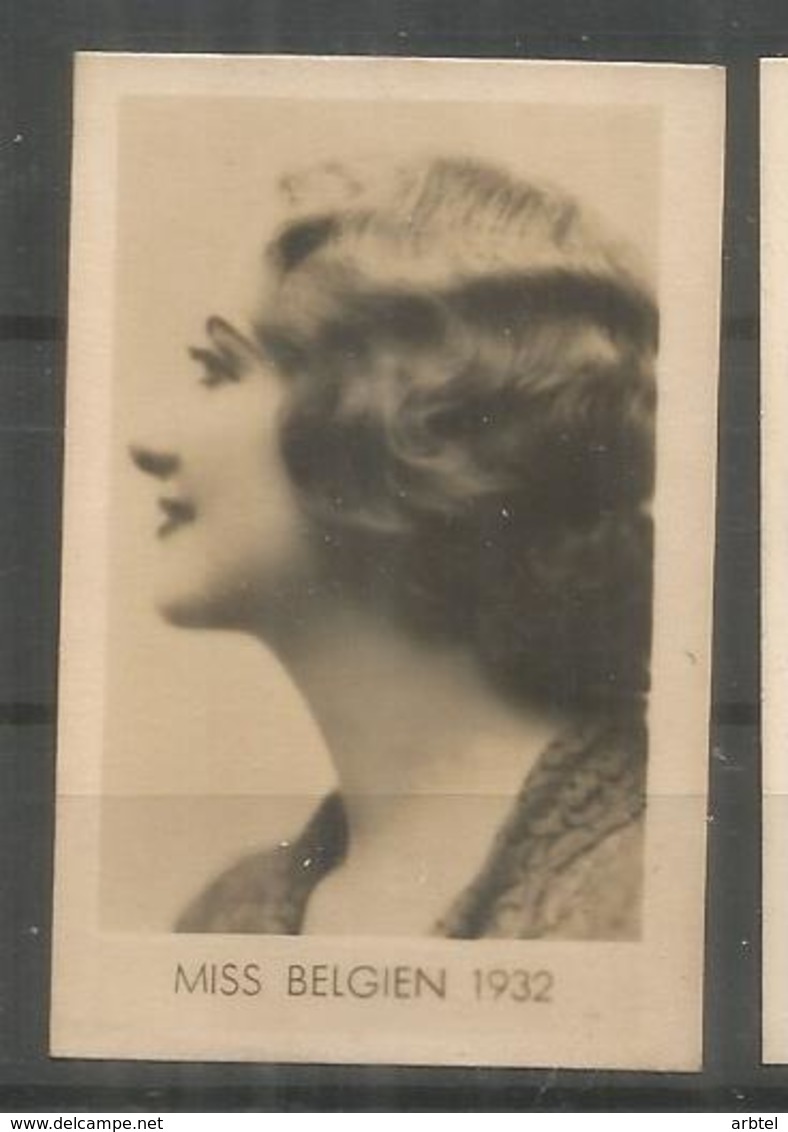 ALEMANIA CROMO TABACO 6 X 4 CM MISS BELGIEN 1931 - Autres & Non Classés