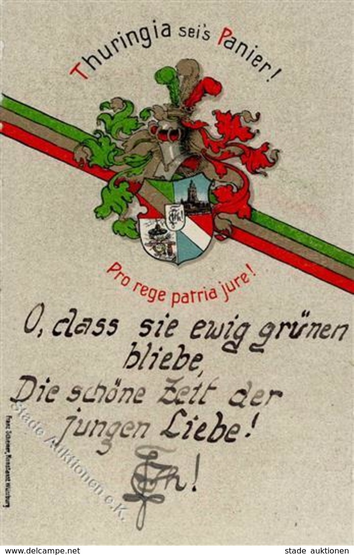 Studentika Thuringia Sei's Panier Verlag Scheiner, Franz I-II - Schulen