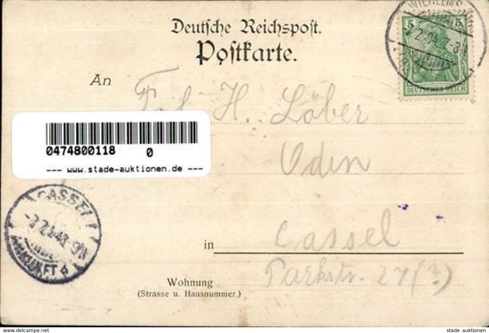 Studentika Wilhelmshöhe (3500) Allzeit Getreu 1904 I-II - Schulen